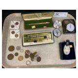 Coins, Pens and Compass