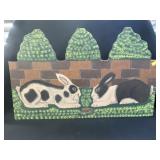 Menno Folk Art Stand-Up of Rabbits