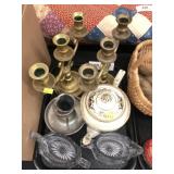 Sugar and Creamer, Candlesticks