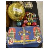 Mercury Glass Ornaments with Christmas Lights