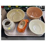 Stoneware Mixing Bowls with Canister