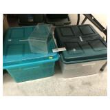 (2) Plastic Storage Boxes/Lids