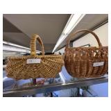 (2) Wicker Woven Baskets