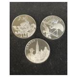 (3) Sterling Silver Collector Coins