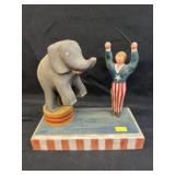 MEME Folk Art Circus Wood Carving