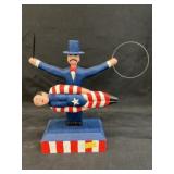 MEME Folk Art Circus Wood Carving