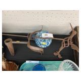 Wrought Iron and Glass Lawn Sculpture