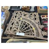 (2) Cast Metal Shelf Brackets