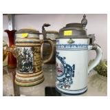 (4) German Beer Steins