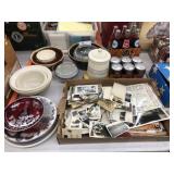 Photographs, Serving Dishes, Bottles