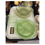 Green Depression Glassware