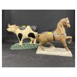 (2) Cast Iron Door Stops