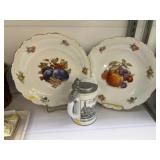 German Plates with Beer Stein
