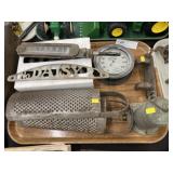 Vintage Graters, Gauges and Nameplate
