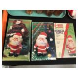 (3) Battery Powered Musical Santas