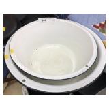 (2) Enamelware Basins