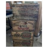 (3) Wooden Beverage and Shipping Crates