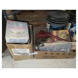 (2) Boxes of Hand Tools and Pattern Glass