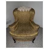 (2) Gold Upholstered Armchairs