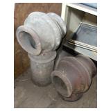 (2) Early Pottery Pipe Fittings