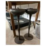 (2) Metal Ashtrays
