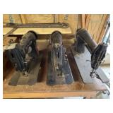 (3) Incomplete Singer Sewing Machines
