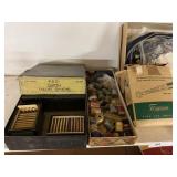 Sewing Supplies, Scissors, Fabric Remnants