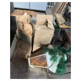 (3) Blow Mold Angels with Hanging Light