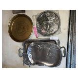 Silverplate Platters, Beverage Trays, Wall Plaque