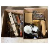 (2) Boxes of Hand Tools and Propane Bottles