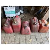 (5) Plastic Fuel Cans