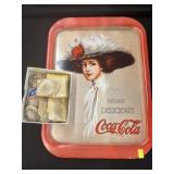 Coca-Cola Serving Tray with Wooden Nickel