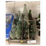 Wooden Beverage Crate with Bottles