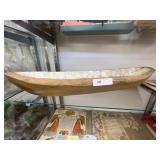 Carved Wood Canoe