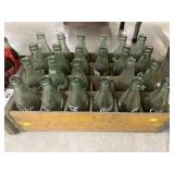 Wooden Beverage Crate with Bottles