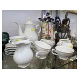 Porcelain Tea Service with Oriental Pitcher