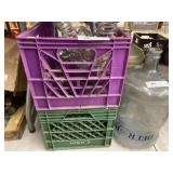 (2) Plastic Water Bottles, Canning Jars