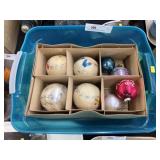 Mercury Glass Ornaments and Candle Light