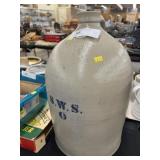 Signed Stencil Decorated Jug