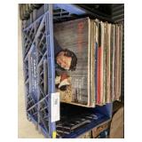 Crate of Record Albums
