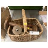 Woven Basket with Spools