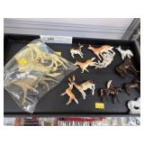 Porcelain and Plastic Animal Figurines