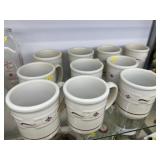 (10) Longaberger Pottery Mugs