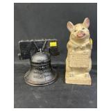 (2) Cast Metal Still Banks