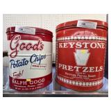 Potato Chip and Pretzel Tins