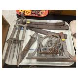 Wrought Iron Hinges, Brackets, Trap