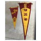 (2) High School Pennants
