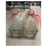 Milk Bottles with Carrier