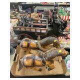 Machine Carved Wooden Police Wagon