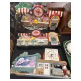 (3) Plastic Coca-Cola Wall Clocks